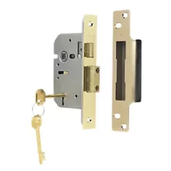 ERA 5 Lever Brass 5-Lever Mortice Sashlock 64mm Case - 44mm Backset