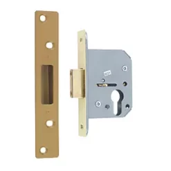 ERA Polished Brass Euro Deadlock 61mm Case - 44mm Backset