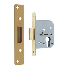 ERA Polished Brass Euro Deadlock 61mm Case - 44mm Backset 3 ERA Polished Brass Euro Deadlock 61mm Case - 44mm Backset