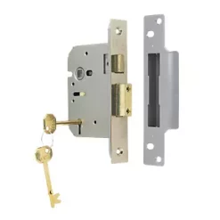 ERA 5 Lever Satin Nickel 5-Lever Mortice Sashlock 76mm Case - 56mm Backset